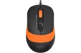 Mouse A4tech cu fir, 1600 DPI, ng/orange