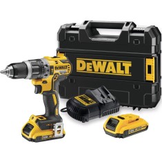 Masina compacta de gaurit si insurubat (bormasina) pe acumulator cu percutie DeWALT DCD796D2, 18 V, motor fara perii, 2x acumulator 2 Ah Li-Ion, 70 Nm