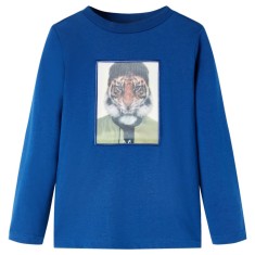 Tricou de copii cu m&acirc;neci lungi, albastru &icirc;nchis, 128