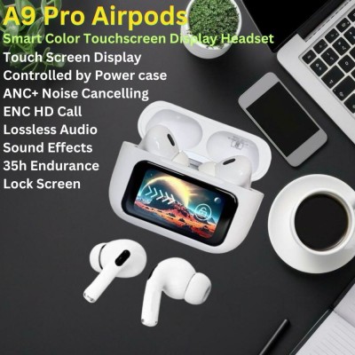 Casti wireless Sonorix A9 Pro LED Touch Screen, ANC, ENC, ALB foto