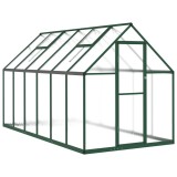 Cumpara ieftin Sere cu cadru de baza, verde, 334x169x195 cm, aluminiu