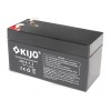 Acumulator AGM 12V 1.3Ah KIJO JS12-1.3 F1, Telecomunicatii, Securitate, Alarma Incendiu, 97.5x43x53mm