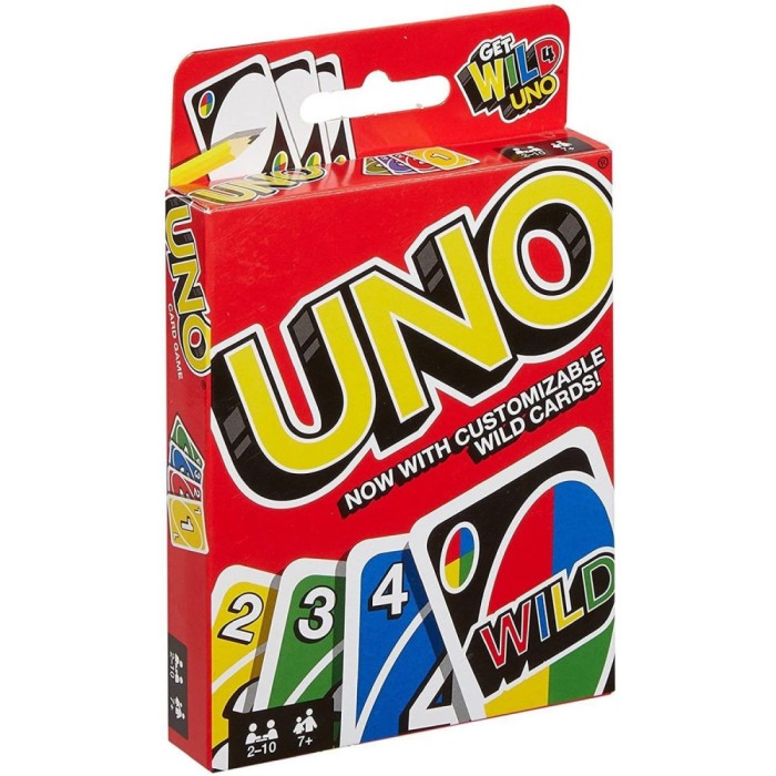 Set carti de joc UNO, 2-10 Jucatori, 7 ani+, Rosu