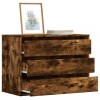 VidaXL Dulap colț cu sertare stejar fumuriu 80x41x58 cm lemn prelucrat 852856