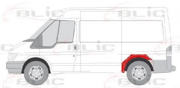 Aparatoare noroi / carenaj roata spate FORD TRANSIT bus (FD, FB, FS, FZ, FC) (2000 - 2006) BLIC 6504-03-2509591P