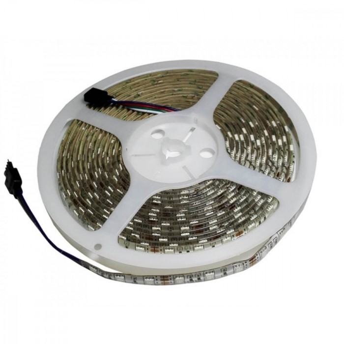 Banda LED RGB IP65 12V 14.4W/M 60 LED/M 5050 &ndash; Rola 5 m