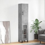vidaXL Dulap &icirc;nalt, gri beton, 34,5x34x180 cm, lemn prelucrat