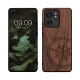 Husa Kwmobile pentru Motorola Edge 40, Maro, Lemn, KWM000022OT001C, Silicon, Carcasa