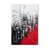Tablou abstract pictat manual, Improvizatie in abstract 5, 90x60cm ulei pe panza in cutit efect 3D, gata de agatat pe perete