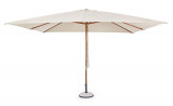 Umbrela pentru gradina/terasa Syros, Bizzotto, 400 x 300 x 270 cm, stalp &Oslash;48 mm, lemn/poliester, natural