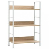 VidaXL Etajeră cărți 3 rafturi, stejar, 60x27,6x90,5 cm lemn prelucrat