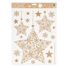 Autocolante Geam Decorative, Stele Fulgi, Glitter Bronz, Dimensiuni 30x42cm, Oem