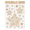 Autocolante Geam Decorative, Stele Fulgi, Glitter Bronz, Dimensiuni 30x42cm