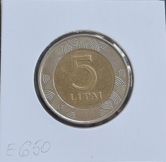Lituania 5 litai 2013 foto