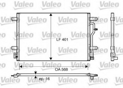 Condensator / Radiator aer conditionat AUDI A6 (4B2, C5) (1997 - 2005) VALEO 817741 foto