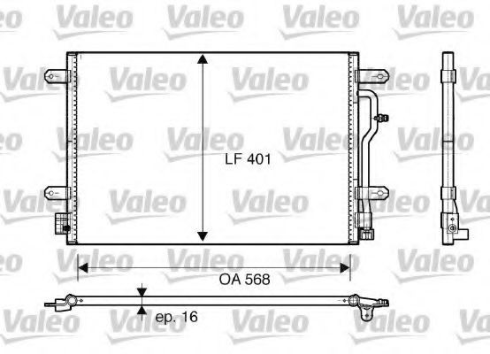 Condensator / Radiator aer conditionat AUDI A6 (4B2, C5) (1997 - 2005) VALEO 817741