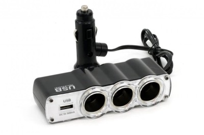 Splitter bricheta auto SOC4 3+1 USB AVX-AM01031 foto