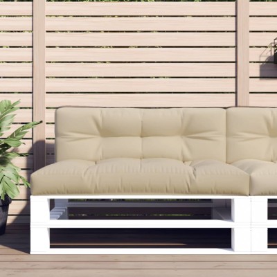 vidaXL Pernă de paleți, bej, 120x40x12 cm, material textil foto