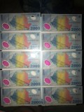 Bancnote 2000 lei eclipsa totala de soare 1999. 30 lei/bucata sau 26 bucati 750 lei