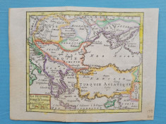 Harta a Ungariei si a Imperiului Otoman, tiparitura originala din anul 1783 foto