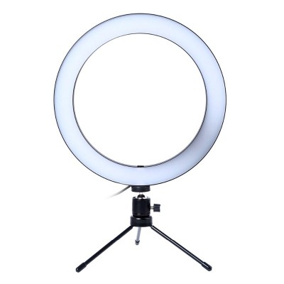 Lampa circulara de masa Ring Fill Light cu 3 tipuri iluminare si reglare foto