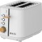 Prajitor de paine ECG ST 2768 Timber White, 925 W, 2 felii, 7 trepte, otel inoxidabil, elemente din lemn, alb