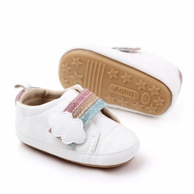 Adidasi fetite albi - Curcubeu (Marime Disponibila: 3-6 luni (Marimea 18 foto