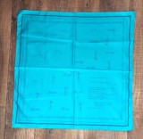 Esarfa / Batic cu tematica muzicala, de la festival de muzica Festival de Musique en Mer, 66cmx66cm, semnata Croisieres Paquet