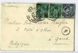 France 1895 Postal History Rare Cover Paris Av. Friedland to Gand Belgium D.564