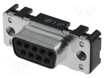 HARTING D-Sub 9 soclu mamă drept THT M3 pentru PCB foto