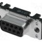 HARTING D-Sub 9 soclu mamă drept THT M3 pentru PCB