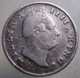 F.506 INDIA COLONIE BRITANICA EAST INDIA COMPANY WILLIAM IV 1/2 HALF RUPEE 1835 ARGINT