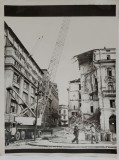 STRADA LIPSCANI , ZONA MAGAZINULUI VICTORIA , CLADIRI AFECTATE DE CUTREMURUL DIN 1977 , FOTOGRAFIE DE PRESA , ANII &#039; 70