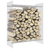 VidaXL Rastel lemne de foc transparent 80x35x100 cm sticlă securizată