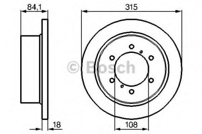 Disc frana MITSUBISHI PAJERO II (V3_W, V2_W, V4_W) (1990 - 1999) BOSCH 0 986 478 713 foto