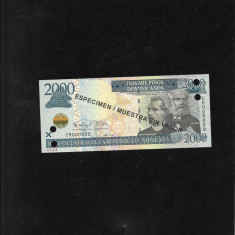 Rar! Republica Dominicana 2000 2.000 pesos dominicanos 2012 specimen