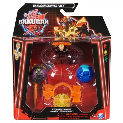 Bakugan Starter Pack Bruiser Mantid Titanium Trox foto
