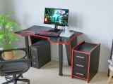 Set Birou PC + Noptiera KL 9.1 Wenge+Rosu