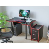 Set Birou PC + Noptiera KL 9.1 Wenge+Rosu