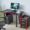Set Birou PC + Noptiera KL 9.1 Wenge+Rosu