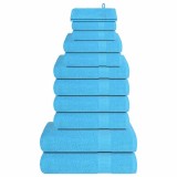 Gossi set prosoape frogn 12 piese, turcoaz, 360 g/m2