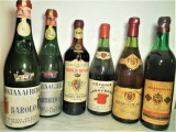 LOT DE RARITATE. 6 STICLE DE VIN ROȘU - RECOLT 1947/1949/1949/1964/1964/1964