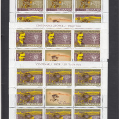 ROMANIA 2006 LP 1712 a CENTENARUL TRAIAN VUIA SET MINICOLI MNH