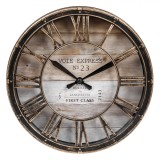 Ceas de Perete Decorativ, Model Voie Express No 23, Cifre Romane, Bronz, 20cm, Oem