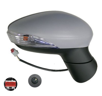 Oglinda usa exterioara FORD FIESTA (JA8), 01.2013-12.2017, SRL, partea dreapta, reglare electrica; grunduit; incalzit; sticla asferica; geam cromat; foto