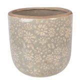 Cumpara ieftin Ghiveci flori ceramica gri maro &Oslash; 20x19 cm