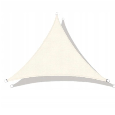 Prelata solara triunghiulara 400x400x400 cm, impermeabila, protectie UV, poliester 180g/mp, bej Household NewTrend foto