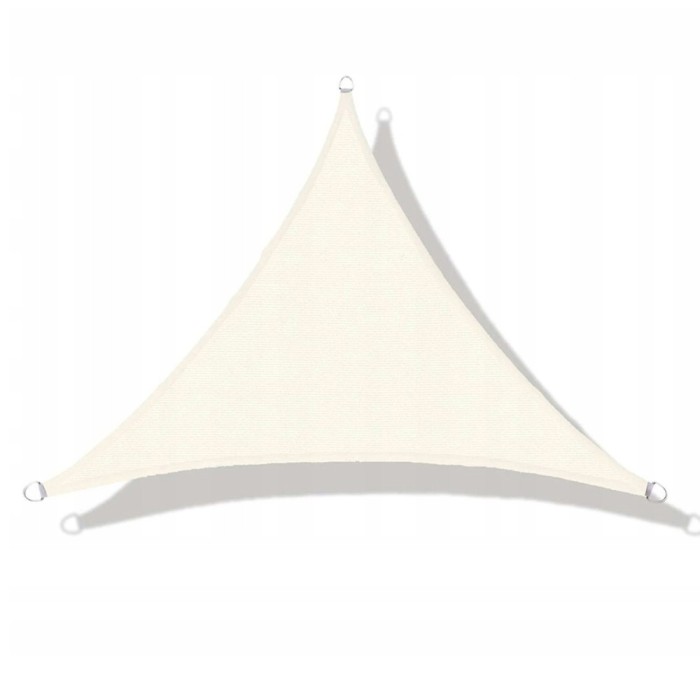 Prelata solara triunghiulara 400x400x400 cm, impermeabila, protectie UV, poliester 180g/mp, bej Household NewTrend