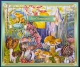 Ciuperci - Madagascar 2022 - Coliță Poștală Lactarius deliciosus Les Champignons (Ștampilată / CTO) CP1_II
