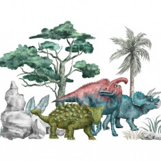 Sticker decorativ Dinozauri, Multicolor, 82 cm, 3923ST